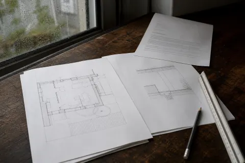 Planos y memoria técnica de una comunicación previa de obra en Pontevedra